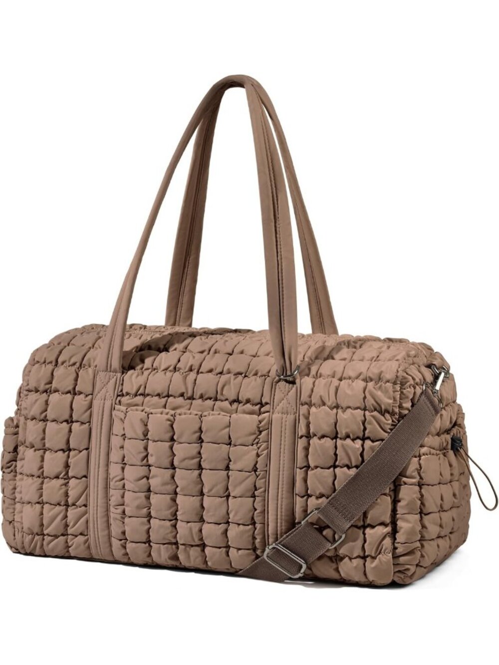 Quilted Puffer Duffle Bag | Stylish Weekender & Gym Travel Bag for Overnight